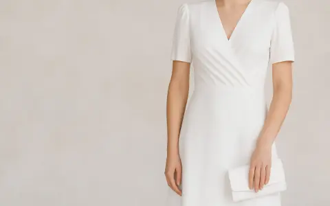 Elegancka biała sukienka z kopertówką – idealne dodatki do białej sukienki na wesele.