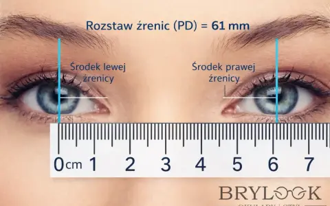 Pomiar PD u optyka: rozstaw źrenic 61 mm. Wskazówki do dobrania okularów.