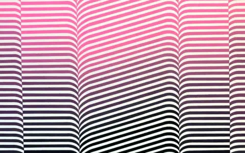 Abstrakcyjny wzór w paski, inspirowany stylem Sonia Delaunay, z gradientem od różu do fioletu i czerni, tworzący iluzję ruchu.