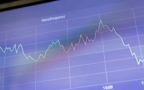 Netzfrequenz-Diagramm zeigt Schwankungen, die auf die **Residuallast Deutschland** hindeuten. Die Linie bewegt sich auf und ab.