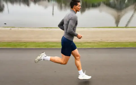Mann joggt mit voller Energie, der Nachbrenneffekt des Laufens ist spürbar.