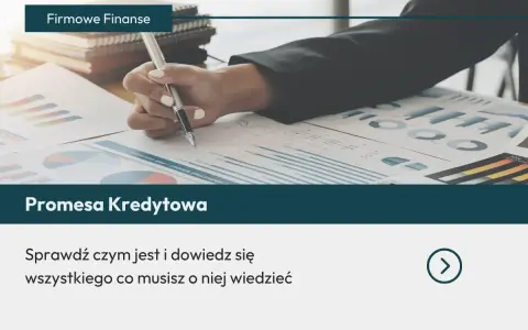 Ręka pisze na wykresach, analizując promesę kredytową. Dowiedz się więcej o finansach firmowych.