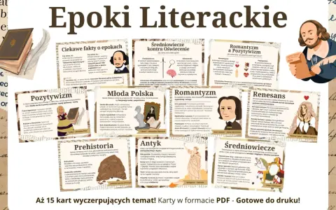 Przewodnik po epokach literackich: od antyku po romantyzm. Poznaj kluczowe cechy i dzieła każdej epoki.