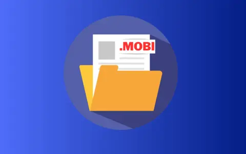 Ikona folderu z dokumentem .mobi, idealna dla każdego mobi reader.