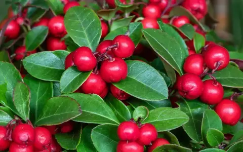 Gaulthérie aux baies rouges vives. L'huile essentielle de gaulthérie, bien que bénéfique, peut avoir des effets secondaires.