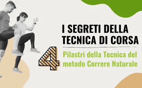 Uomo e donna in allenamento per la corsa balzata. I segreti della tecnica di corsa e i pilastri del metodo Correre Naturale.