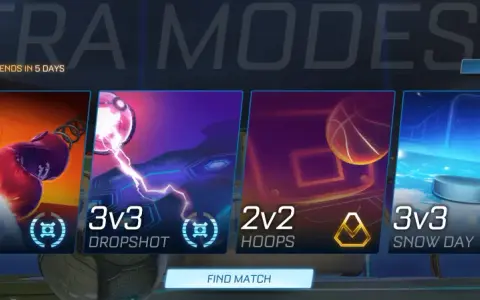 Ekstra tryby Rocket League: Rumble, Dropshot, Hoops, Snow Day. Sezon kończy się za 5 dni.