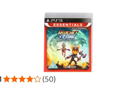 Caja del videojuego Ratchet & Clank: Una dimensión aparte para PS3. Ratchet y Clank listos para la aventura.