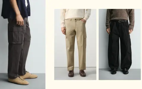 Uomini con pantaloni cargo: praticità e stile. Il loro significato è nella funzionalità, con tasche ampie per ogni esigenza.