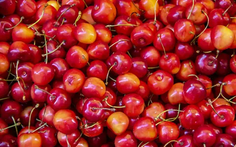 Mnóstwo soczystych czereśni, idealnych na zdrową przekąskę. Sprawdź, ile mają czereśnie kcal!