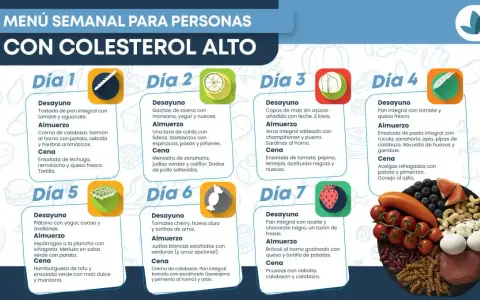 Controla tu colesterol: menú semanal fácil y delicioso