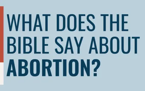 Text on a blue background asks "What does the Bible say about abortion?".