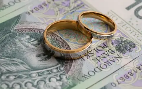 Dwa obrączki na banknocie 100 zł. Zastanawiasz się, ile dać na ślub cywilny bez wesela?