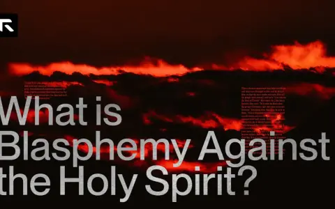 Dramatic red clouds loom over text asking "What is Blasphemy Against the Holy Spirit?".