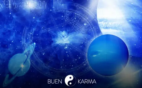 Un cielo estrellado con planetas y símbolos zodiacales, evocando la energía de la jupiter carta astral.