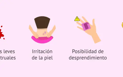 Sangrados leves intermenstruales, irritación, posibilidad de desprendimiento y coste elevado. Me bajo la regla con el parche puesto.