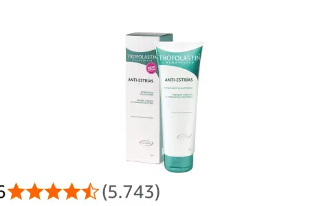 Crema antiestrías Trofolastin, con potencia de rosa mosqueta, previene y reduce la formación de estrías.
