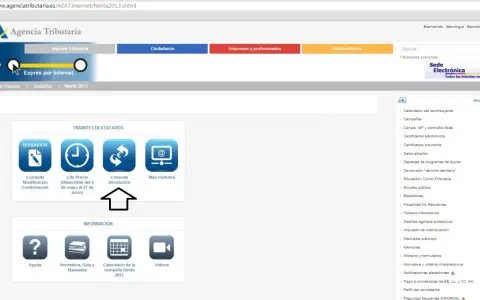 Consulta de estado devolucion IVA en la Sede Electrónica de la Agencia Tributaria.