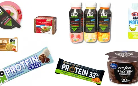 Produkty proteinowe dla kogo? Dla aktywnych, sportowców i dbających o dietę. Jogurty, batony, serki, napoje.