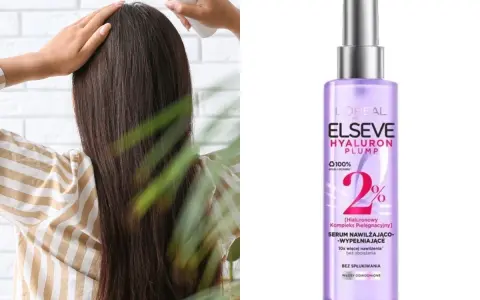 Kwas hialuronowy na włosy: serum Elseve Hyaluron Plump nawilża i wypełnia, przywracając blask suchym włosom.