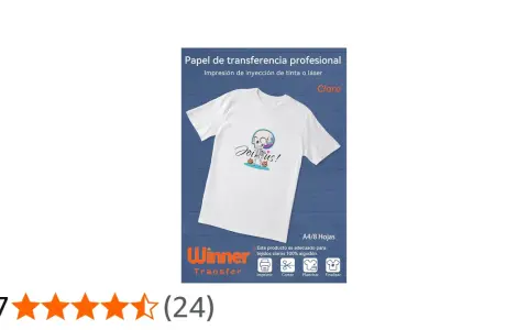 Cómo usar papel transfer con plancha: imprime, corta, plancha y finaliza tu diseño en camisetas claras. ¡Fácil y profesional!