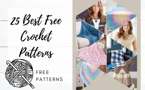 Kolekcja 25 najlepszych darmowych wzorów na szydełko: koce, ubranka i akcesoria. Znajdź swój kolejny projekt crochet free pattern!