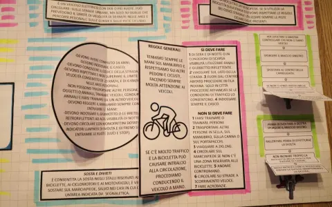 Regole per la bici: un flip book gratis con norme di circolazione, segnali e consigli per pedalare in sicurezza.