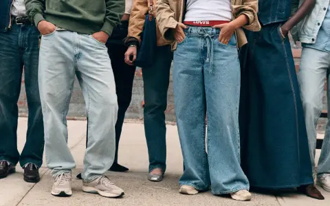 Persone con jeans larghi, che rappresentano il **loose fit significato** di comodità e stile rilassato.