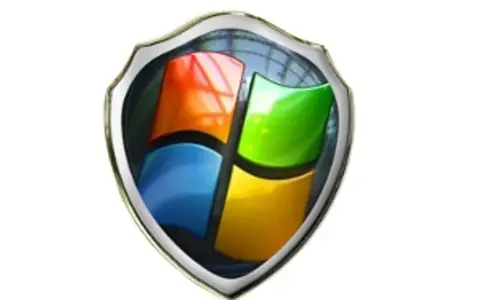 Tarcza z logo Windows, symbolizująca antywirus na Windows 7, chroni Twój system.