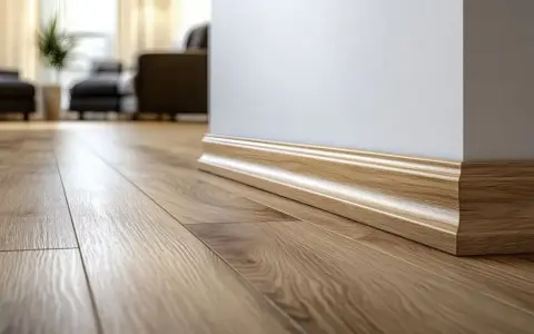 Eleganckie listwy miedzy panelami i podłogą dodają wnętrzu stylu.