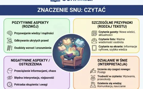 Ilustracja przedstawia mężczyznę siedzącego w fotelu i czytającego książkę, z unoszącymi się wokół niego otwartymi księgami.