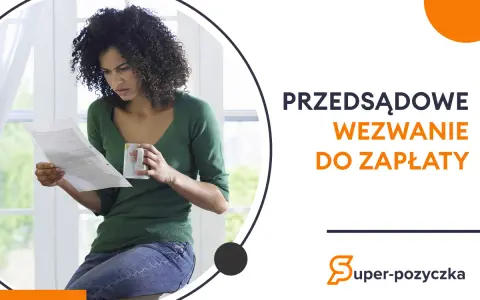 Zmartwiona kobieta czyta wezwanie do zapłaty. To może być początek windykacji smart pożyczki.