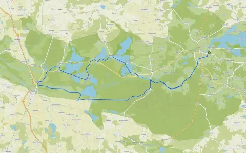 Trasy rowerowe w Dolinie Baryczy. Mapa pokazuje malownicze szlaki wiodące przez tereny wodne i leśne, idealne na aktywny wypoczynek.