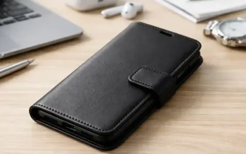 Eleganckie, czarne etui na telefon Samsung Galaxy A6, idealne do pracy i podróży.