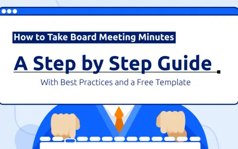 A guide to taking board meeting minutes, covering best practices and offering a free template.