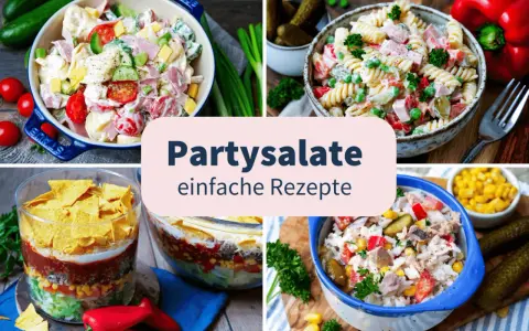 Die besten Salate zur Party: Cremige Nudel-, Kartoffel- und Schichtsalate, die jeden Gast begeistern. Einfache Rezepte für dein nächstes Fest.