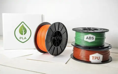 Szpule filamentów PLA, PETG, ABS i TPU. PETG właściwości sprawiają, że jest świetnym wyborem do druku 3D.