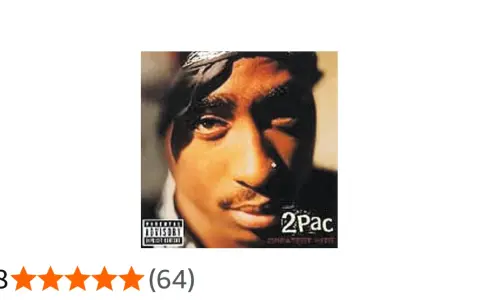Cover von "2Pac Greatest Hits" mit dem Rapper und seiner Musik.