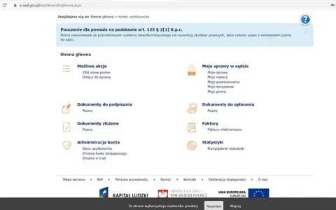 Jak sprawdzić sprawę w e sądzie bez zakładania konta?