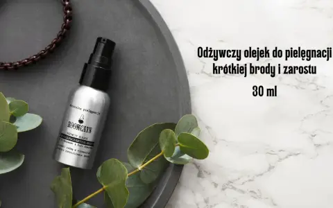 Odżywczy olejek do pielęgnacji krótkiej brody i zarostu. Idealny, gdy zastanawiasz się, co na porost brody. 30 ml.