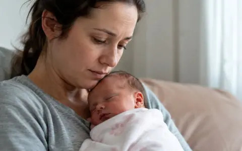 Zmartwiona matka tuli śpiące dziecko. Czy to powtarzanie tego samego choroba, czy tylko zmęczenie?