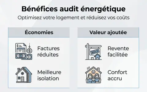 Bénéfices d'un audit énergétique : factures réduites, meilleure isolation, revente facilitée et confort accru. Optimisez votre logement !