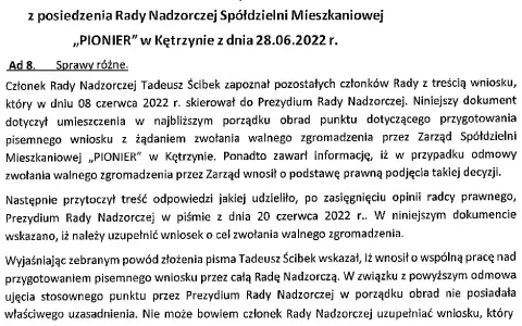 Kto kontroluje prezesa spółdzielni? Rada Nadzorcza i Walne Zgromadzenie