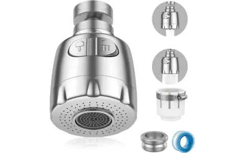 Accesorios para grifos: diferentes tipos de aireadores para grifos, con chorro de ducha y normal, adaptadores y cinta de teflón.
