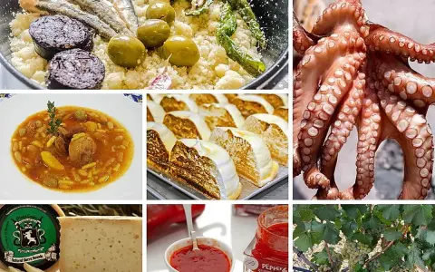 Deliciosa comida típica de Almería: pulpo, guisos, quesos y más.