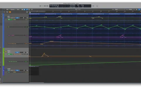 Ścieżka DELAY z efektem Tape Delay, widoczne parametry takie jak Feedback i Flutter Rate.