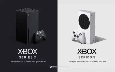 Dos consolas Xbox: la potente Xbox Series X negra y la compacta Xbox Series S blanca, listas para la próxima generación de juegos.