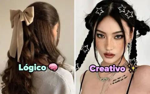 Dos peinados aesthetic: uno con moño beige y ondas, y otro con trenzas y accesorios de estrellas.