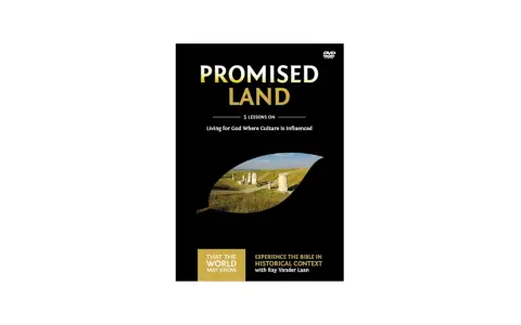 DVD cover for "Promised Land" with Ray Vander Laan, featuring ancient stones in a historical landscape.