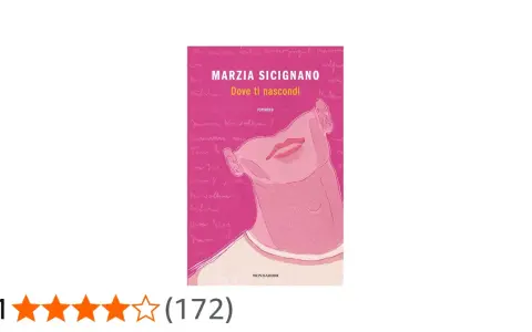 Book cover for "Dove ti nascondi" by Marzia Sicignano, featuring a pink illustration of a face and handwritten text.
